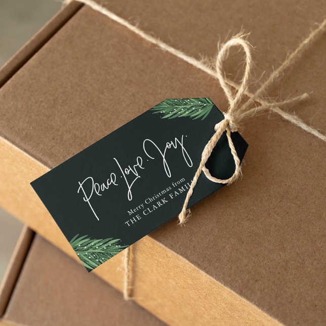 "Peace Kärlek Joy" jul Presentetikett (Skapare uppladdad)