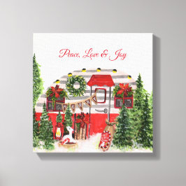 Peace Kärlek & Joy julkamper Canvastryck
