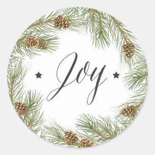 Peace Kärlek Joy-julklapp Runt Klistermärke
