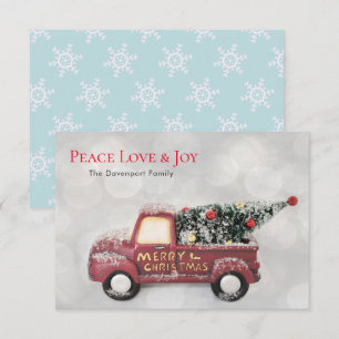 Peace Kärlek & Joy Leksak Lastbil God jul Inbjudningar