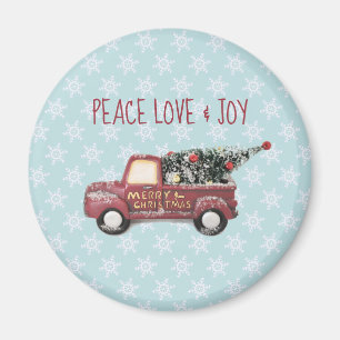 Peace Kärlek & Joy Leksak Lastbil God jul Magnet