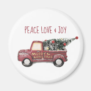 Peace Kärlek & Joy Leksak Lastbil God jul Magnet