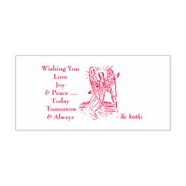 Peace Kärlek Joy Önskemål Självfärgande Stämpel