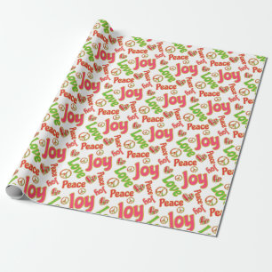 Peace Kärlek Joy Roligt Retro Tie Dye jul Helgdag Presentpapper