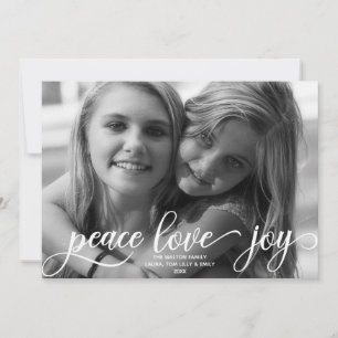 Peace Kärlek Joy Scandinavian Helgdag Photo Julkort