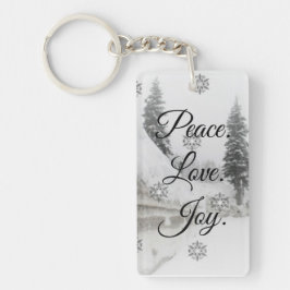 Peace Kärlek Joy | Svart och vitt snöfall jul