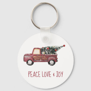 Peace Kärlek & Joy w/RedToy Lastbil God jul Nyckelring