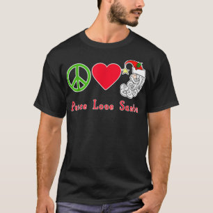 Peace Kärlek Jultomten HELGDAG T Shirt