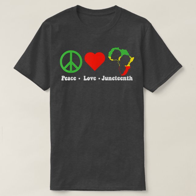 Peace Kärlek Juntteelfte teckengrafik  T Shirt (Design framsida)
