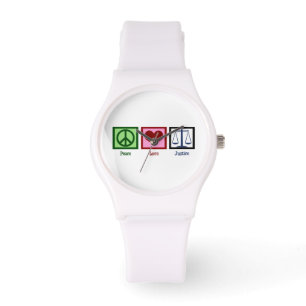 Peace Kärlek Justice Armbandsur