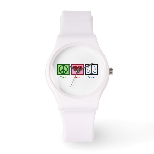 Peace Kärlek Justice Armbandsur (Framsida)