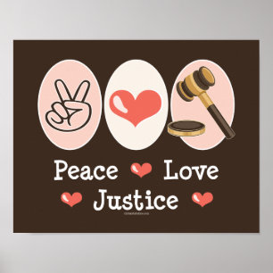 Peace Kärlek Justice Poster