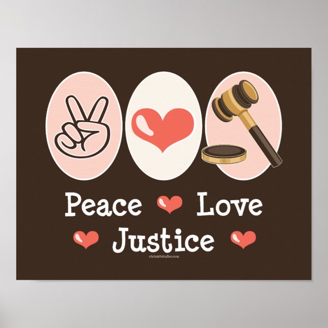 Peace Kärlek Justice Poster (Framsidan)