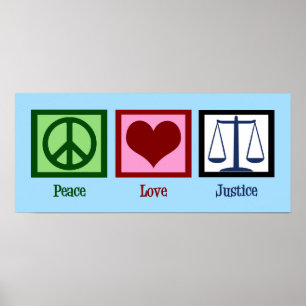Peace Kärlek Justice Poster