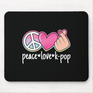 Peace Kärlek K-Pop Cute Kpop Music Anime Älskare Musmatta