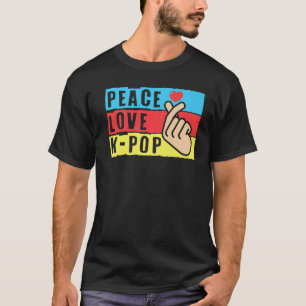 Peace Kärlek K Pop K Drama koreanska K Pop T Shirt
