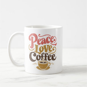 Peace Kärlek Kaffe koppar