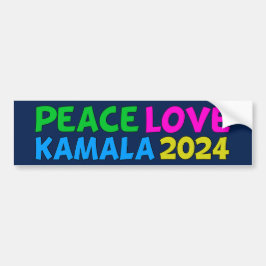 Peace Kärlek Kamala Harris Cute 2024 Val Bildekal