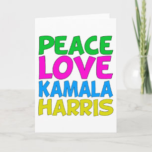 Peace Kärlek Kamala Harris Cute Card Kort