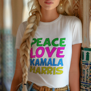 Peace Kärlek Kamala Harris Cute Valection Women's T Shirt
