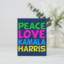 Peace Kärlek Kamala Harris-kort
