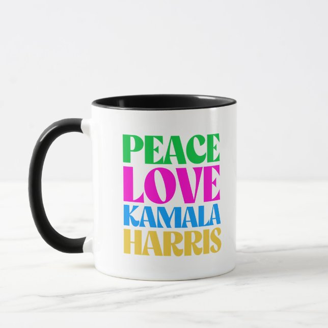 Peace Kärlek Kamala Harris Mugg (Vänster)