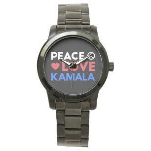Peace Kärlek Kamala I - Kamala Harris för presiden Armbandsur