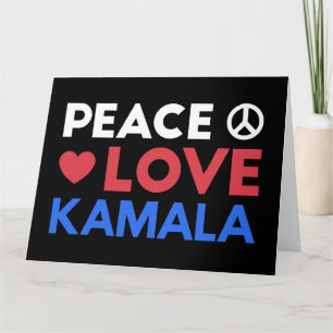 Peace Kärlek Kamala I - Kamala Harris för presiden Kort