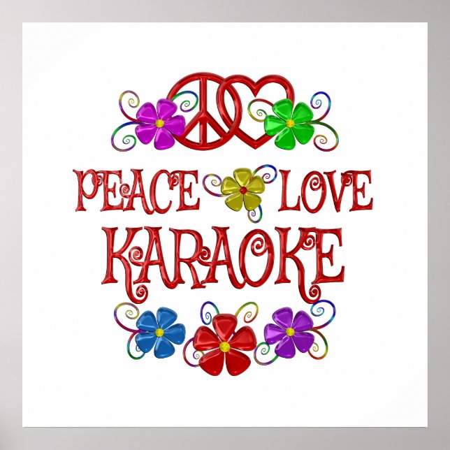 Peace Kärlek Karaoke Poster (Framsidan)