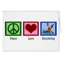 Peace Kärlek Kayaking Card