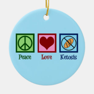 Peace Kärlek Ketosis Julgransprydnad Keramik