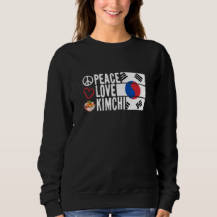 Peace Kärlek Kimchi Sydasiatiska Cuisineet Food Ko T Shirt