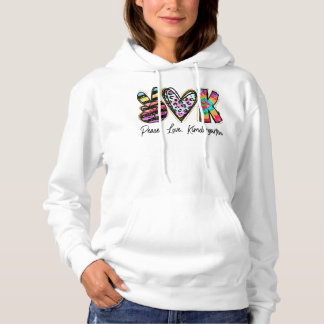 Peace Kärlek Kindergarten Teacher Girls Team Kinde T Shirt