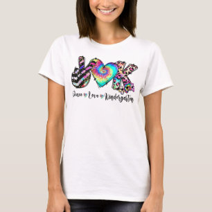 Peace Kärlek Kindergarten Teacher Student Kinder T Shirt