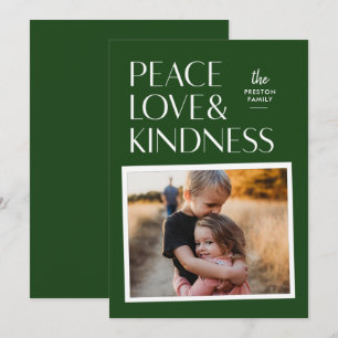 Peace Kärlek & Kindness-Helgdag julfotoport Julkort