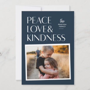 Peace Kärlek & Kindness-Helgdag julfotoport Julkort