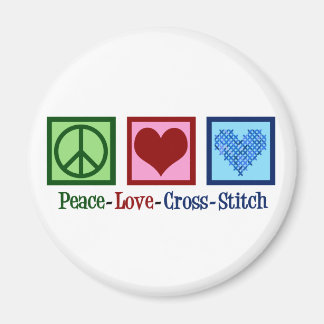 Peace Kärlek Kor Stitch Magnet