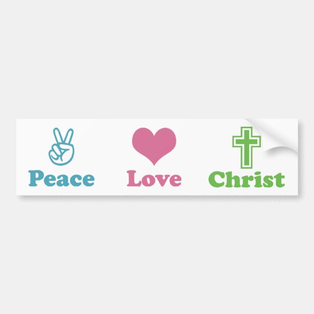 Peace Kärlek Kristus Bildekal (Framsidan)