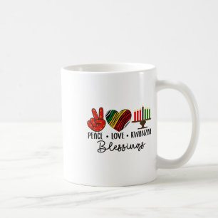 Peace Kärlek Kwanzaa Blessings jul African Holl Kaffemugg