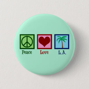Peace Kärlek L.A. Cute Los Angeles Knapp