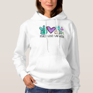 Peace Kärlek Lab Vecka 2022 Medical Laboratory Sci T Shirt