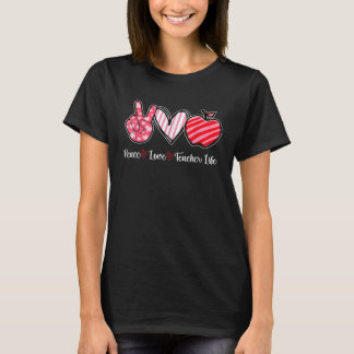 Peace Kärlek Lacher Life Plus Storlek Graphic Stud T Shirt