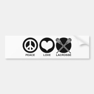 Peace Kärlek Lacrosse Bildekal