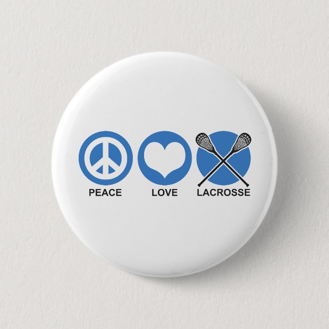 Peace Kärlek Lacrosse Knapp (Framsida)