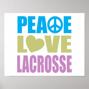 Peace Kärlek Lacrosse Poster