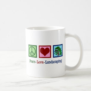Peace Kärlek Landscaping Kaffemugg