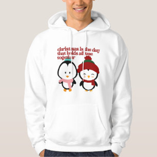 PEACE KÄRLEK LAUGHTER FAMILY FIRANDE CHRISTMAS HOODIE