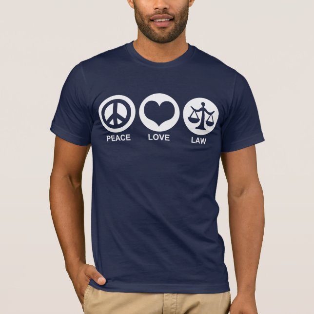 Peace Kärlek Law Tee Shirt (Framsida)