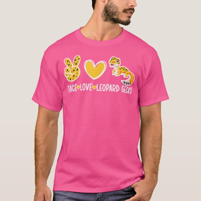 Peace Kärlek Leopard Gecko Owner Leopard Gecko Mam T Shirt (Framsida)