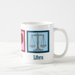 Peace Kärlek Libra Kaffemugg